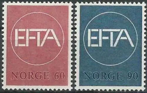 NORWEGEN 1967 Mi-Nr. 551/52 ** MNH