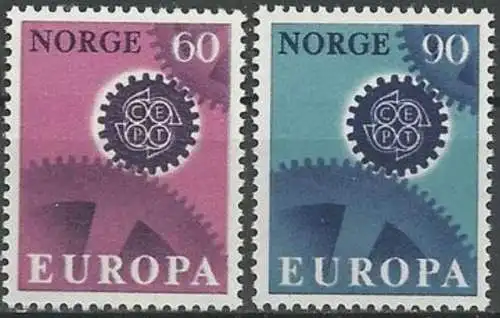 NORWEGEN 1967 Mi-Nr. 555/56 ** MNH - CEPT