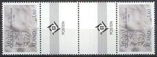 ALAND 1993 Mi-Nr. 65 Zwischenstegpaar / gutter pair ** MNH