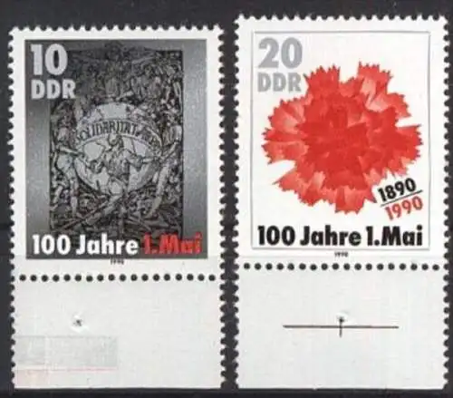 DDR 1990 Mi-Nr. 3322/23 ** MNH