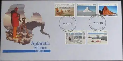 AUSTRALIAN ANTARCTIC TERRITORY 1984 Mi-Nr. 63 65/66 69/70 FDC