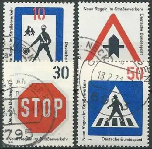 DEUTSCHLAND 1971 Mi-Nr. 665/68 o used