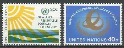 UNO NEW YORK 1981 Mi-Nr. 371/72 ** MNH