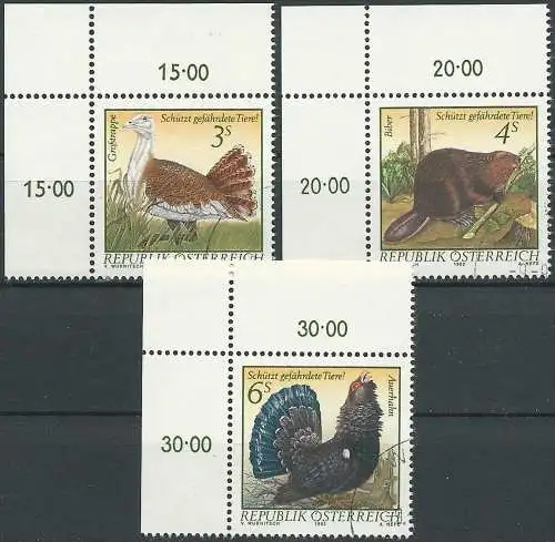 ÖSTERREICH 1982 Mi-Nr. 1717/19 Eckrand o used