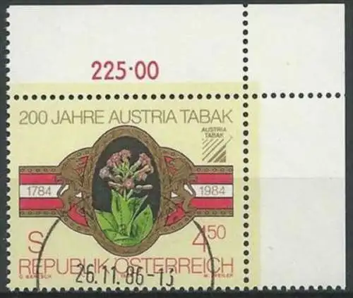 ÖSTERREICH 1984 Mi-Nr. 1769 Eckrand o used