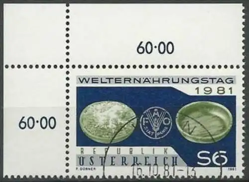 ÖSTERREICH 1981 Mi-Nr. 1686 Eckrand o used