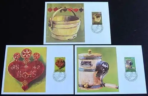 LIECHTENSTEIN 1980 Mi-Nr. 747/49 Maximumkarten MK/MC 16