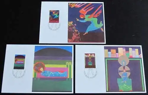 LIECHTENSTEIN 1980 Mi-Nr. 761/63 Maximumkarten MK/MC 20