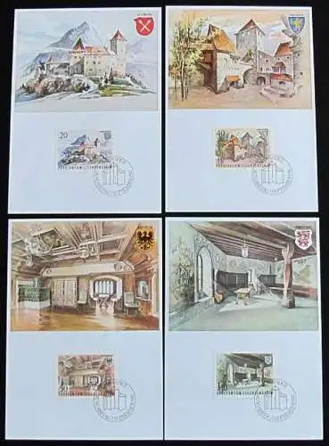 LIECHTENSTEIN 1981 Mi-Nr. 780/83 Maximumkarten MK/MC 26