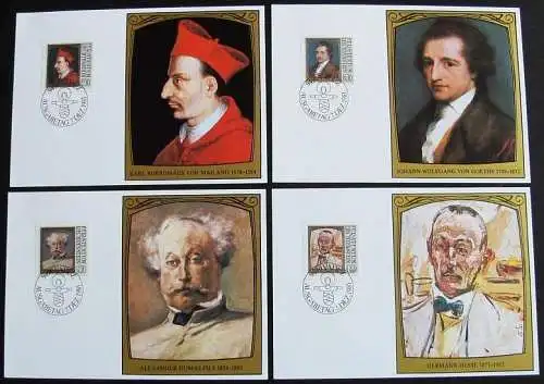 LIECHTENSTEIN 1981 Mi-Nr. 784/87 Maximumkarten MK/MC 27