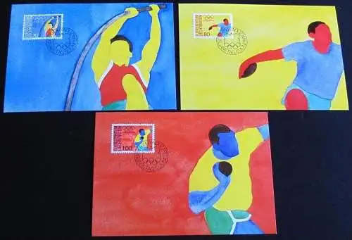 LIECHTENSTEIN 1984 Mi-Nr. 846/48 Maximumkarten MK/MC 48