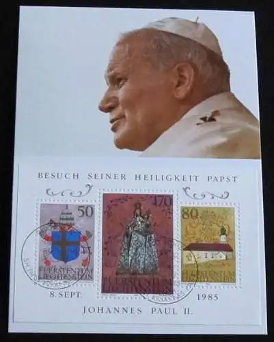LIECHTENSTEIN 1985 Mi-Nr. B 12 Maximumkarte MK/MC 56