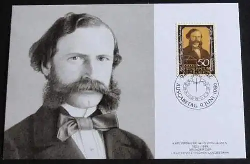 LIECHTENSTEIN 1986 Mi-Nr. 902 Maximumkarte MK/MC 65