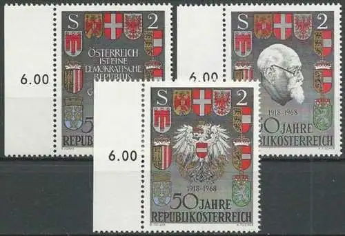 ÖSTERREICH 1968 Mi-Nr. 1273/75 ** MNH