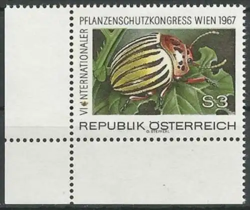 ÖSTERREICH 1967 Mi-Nr. 1243 Eckrand ** MNH