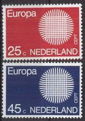 NIEDERLANDE 1970 Mi-Nr. 942/43 ** MNH