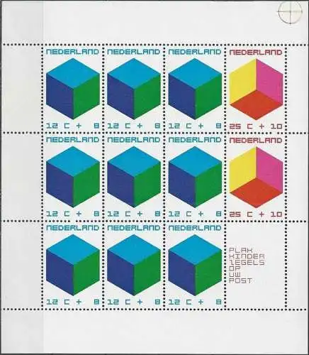 NIEDERLANDE 1969 Mi-Nr. Block 9 ** MNH