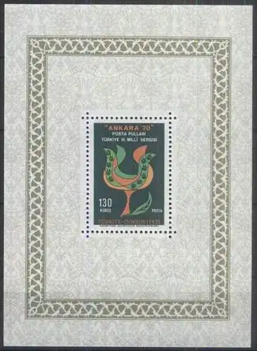 TÜRKEI 1970 Mi-Nr. Block 14 ** MNH