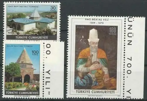 TÜRKEI 1970 Mi-Nr. 2189/91 ** MNH