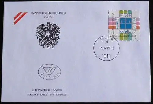 ÖSTERREICH 1999 Mi-Nr. 2284 FDC