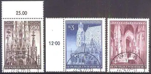 ÖSTERREICH 1977 Mi-Nr. 1544/46 o used - aus Abo