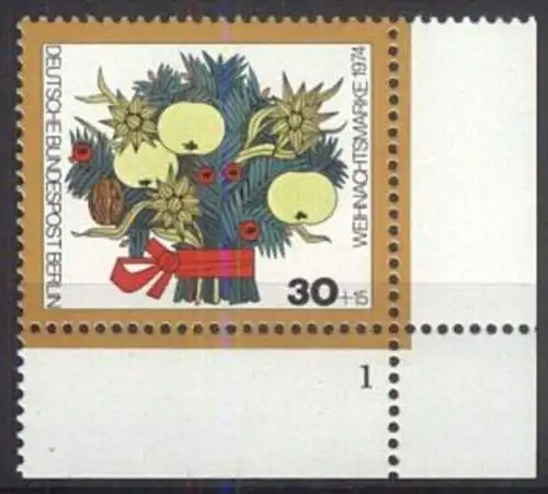 BERLIN 1974 Mi-Nr. 481 Eckrand mit Formnummer ** MNH