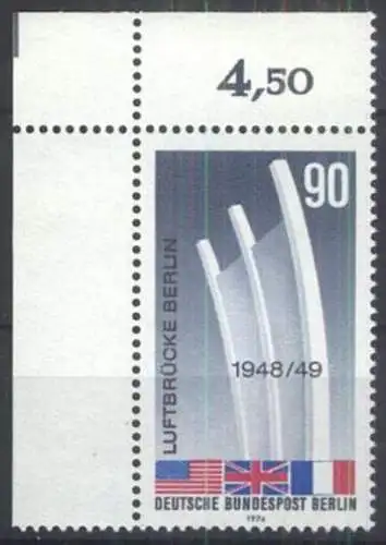 BERLIN 1974 Mi-Nr. 466 Eckrand ** MNH