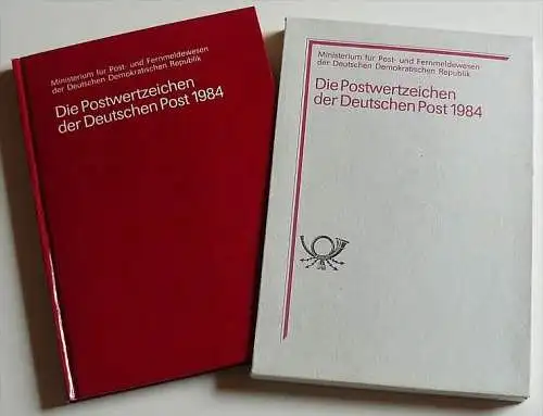 DDR JAHRBUCH 1984 mit Schwarzdrucke und allen postfrischen Marken und Ganzsachen