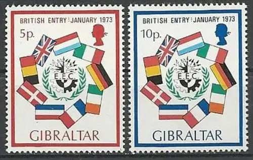 GIBRALTAR 1973 Mi-Nr. 297/98 ** MNH