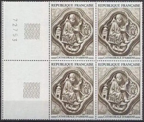 FRANKREICH 1969 Mi-Nr. 1654 Viererblock ** MNH