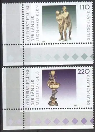 DEUTSCHLAND 2000 Mi-Nr. 2107/08 Eckrand ** MNH