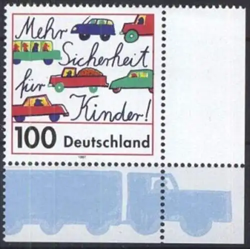 DEUTSCHLAND 1997 Mi-Nr. 1897 Eckrand ** MNH