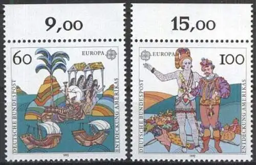 DEUTSCHLAND 1992 Mi-Nr. 1608/09 ** MNH