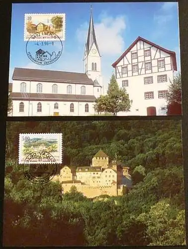 LIECHTENSTEIN 1996 Mi-Nr. 1126/27 Maximumkarte MK/MC 139