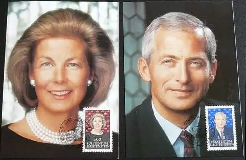 LIECHTENSTEIN 1991 Mi-Nr. 1024/25 Maximumkarten MK/MC 103