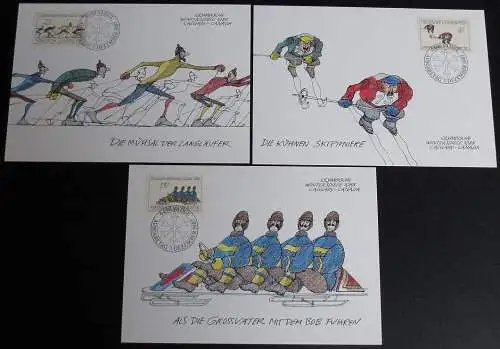 LIECHTENSTEIN 1987 Mi-Nr. 934/36 Maximumkarten MK/MC 79