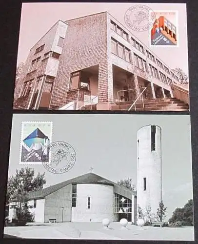 LIECHTENSTEIN 1987 Mi-Nr. 916/17 Maximumkarten MK/MC 71