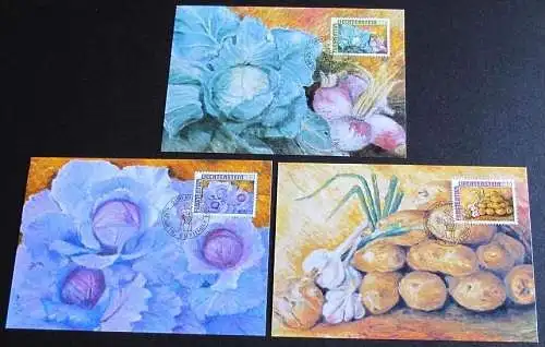 LIECHTENSTEIN 1986 Mi-Nr. 904/06 Maximumkarten MK/MC 67