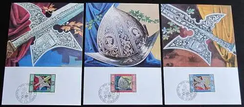 LIECHTENSTEIN 1985 Mi-Nr. 890/92 Maximumkarten MK/MC 60