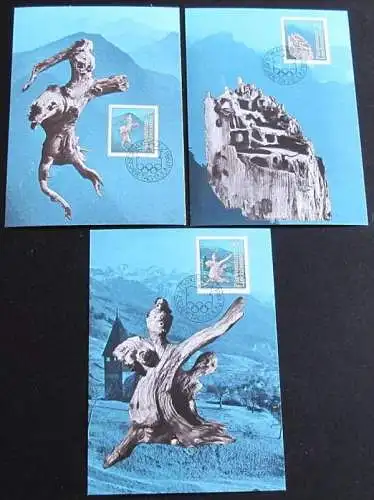 LIECHTENSTEIN 1984 Mi-Nr. 843/45 Maximumkarten MK/MC 47