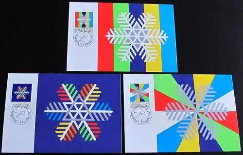 LIECHTENSTEIN 19834 Mi-Nr. 834/36 Maximumkarten MK/MC 4