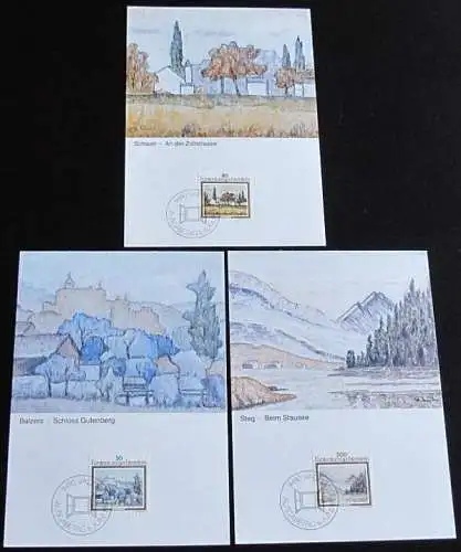 LIECHTENSTEIN 1983 Mi-Nr. 821/23 Maximumkarten MK/MC 39