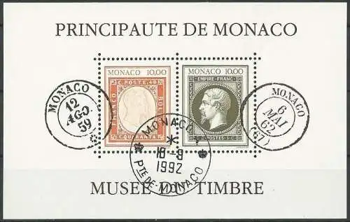 MONACO 1992 Mi-Nr. Block 56 o used