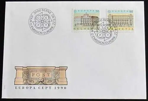 SCHWEIZ 1990 Mi-Nr. 1415/16 CEPT FDC