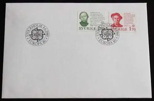 SCHWEDEN 1980 Mi-Nr. 1106/07 CEPT FDC