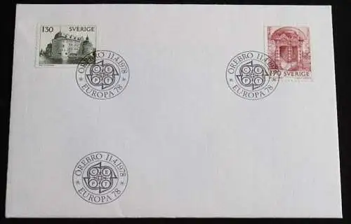 SCHWEDEN 1978 Mi-Nr. 1014/15 CEPT FDC
