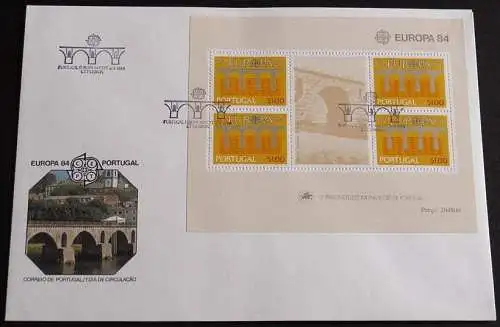 PORTUGAL 1984 Mi-Nr. Block 43 CEPT FDC