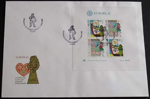 PORTUGAL 1981 Mi-Nr. Block 32 CEPT FDC