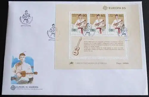 MADEIRA 1985 Mi-Nr. Block 6 CEPT FDC