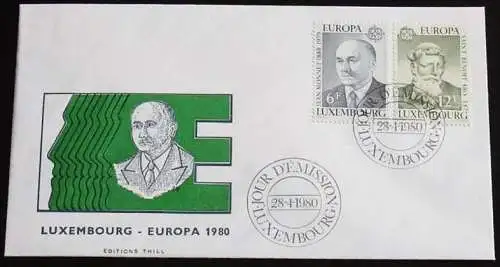 LUXEMBURG 1980 Mi-Nr. 1009/10 CEPT FDC